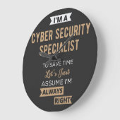 Cyber Security Specialist Große Wanduhr (Winkel)