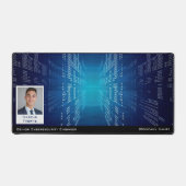 Cyber Security Tech Blue Business Photo Desk Mat Schreibtischunterlage (Vorderseite)