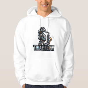 Cyber-Seepferd-Saxophon Hoodie