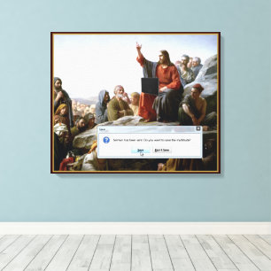 Cyber Sermon Funny Leinwanddruck
