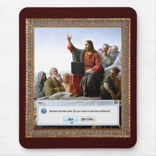 Cyber Sermon Funny Mousepad (Vorne)