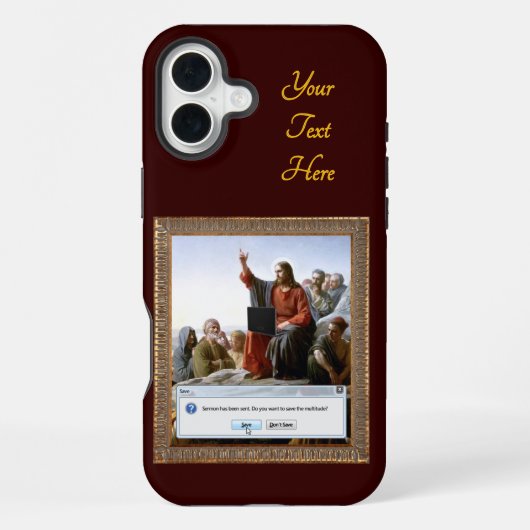 Cyber Sermon Funny Personalisiert iPhone Hülle (Rückseite)