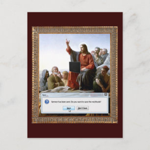 Cyber Sermon Funny Postkarte