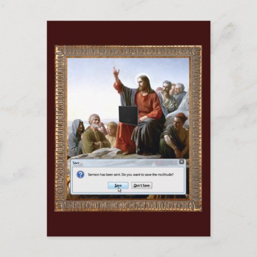 Cyber Sermon Funny Postkarte (Vorderseite)