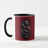 Cyber Serpent Rot-Schwarze Kaffeetasse (Links)