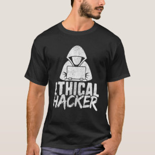 Cyber-Sicherheit für Männer Geek White Hat ethisch T-Shirt