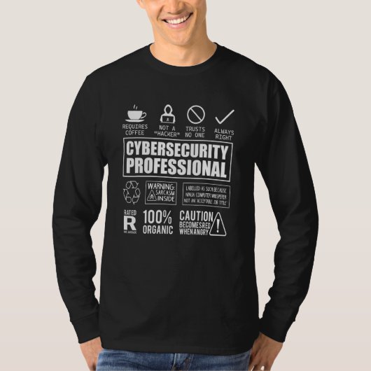 Cyber-Sicherheits-Profi Fakten Hacker Coding Gr T-Shirt (Vorderseite)