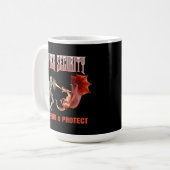 Cyber-Sicherheits-Ritter-Drachen-Verteidigung Kaffeetasse (Vorderseite Links)