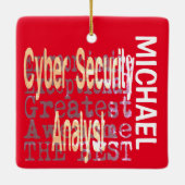 Cyber-Sicherheitsanalyst Extraordinaire CUSTOM Keramikornament (Rückseite)