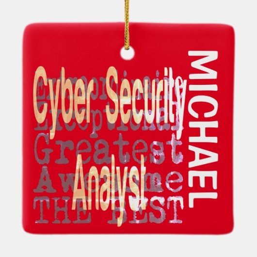 Cyber-Sicherheitsanalyst Extraordinaire CUSTOM Keramikornament (Rückseite)