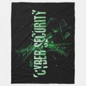 Cyber-Sicherheitsanalyst Modernes Grün Minimalisti Fleecedecke (Vorderseite)