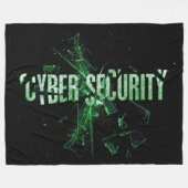 Cyber-Sicherheitsanalyst Modernes Grün Minimalisti Fleecedecke (Vorderseite (Horizontal))