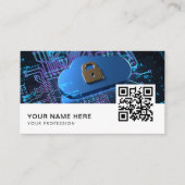 Cyber-Sicherheitsanalyst QR Code Business Car Visitenkarte (Vorderseite)