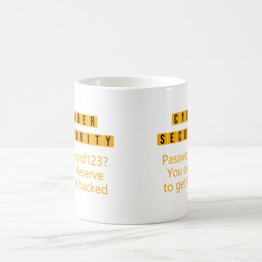 Cyber-Sicherheitskennwort 123 - Sicherheitshinweis Kaffeetasse (Mittel)