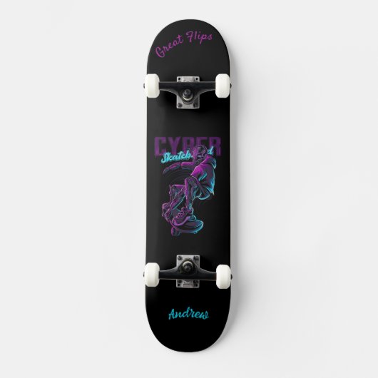 Cyber-Skateboard mit Capture & Name Skateboard (Vorderseite)