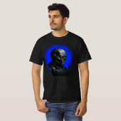 Cyber Skull Blue Glow Robot Head Graphic Design   T-Shirt (Vorne ganz)