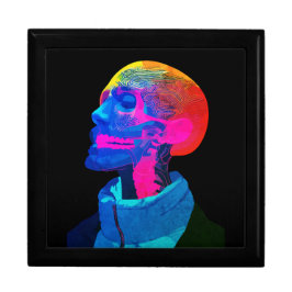Cyber Skull - Futuristische Anatomie Kunst Erinnerungskiste