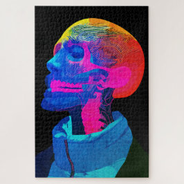 Cyber Skull - Futuristische Anatomie Kunst Puzzle