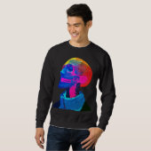Cyber Skull - Futuristische Anatomie Kunst Sweatshirt (Vorne ganz)