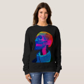 Cyber Skull - Futuristische Anatomie Kunst Sweatshirt (Vorne ganz)