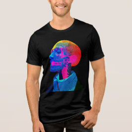 Cyber Skull - Futuristische Anatomie Kunst Tri-Blend Shirt