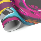 Cyber Skull Virtual Reality Cyberpunk-Diskette  Geschenkpapier (Rolleneckpunkt)