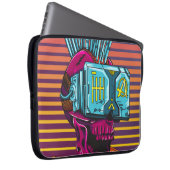 Cyber Skull Virtual Reality Cyberpunk-Diskette Laptopschutzhülle (Vorne Rechts)