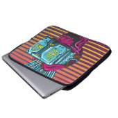 Cyber Skull Virtual Reality Cyberpunk-Diskette Laptopschutzhülle (Vorne Knopf)