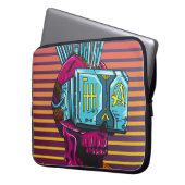 Cyber Skull Virtual Reality Cyberpunk-Diskette Laptopschutzhülle (Vorderseite Links)