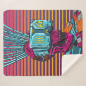 Cyber Skull Virtual Reality Cyberpunk-Diskette Sherpadecke (Vorderseite (Horizontal))