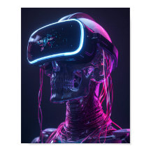 Cyber Skull VR — Poster für futuristisches Gaming