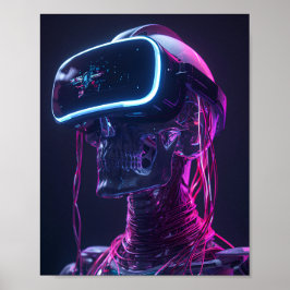 Cyber Skull VR — Poster für futuristisches Gaming