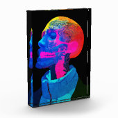 Cyber Skull – Zukunftsorientierte Anatomie-Kunst Fotoblock (Links)