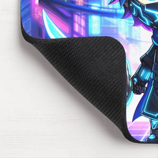 Cyber Slash - Chibi Ninja Battle Mousepad (Ecke)