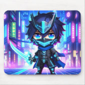 Cyber Slash - Chibi Ninja Battle Mousepad (Vorne)
