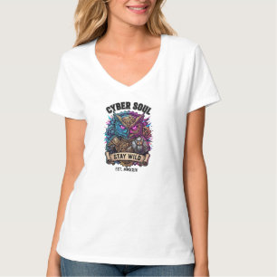 Cyber-Soul-Bleib-wild-Cyber-Eule-Shirt T-Shirt