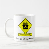 Cyber-Spionage-Tasse Kaffeetasse (Links)