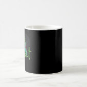 Cyber Steampunk Cat - Neon Futuristic Cat Lover Kaffeetasse (Mittel)