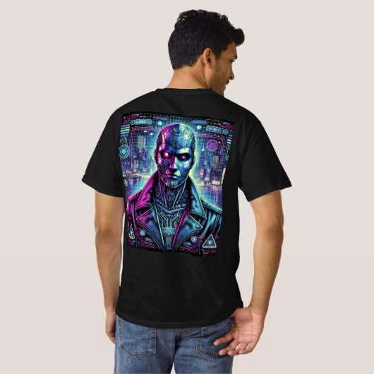 Cyber T-shirt  (Schwarz voll)