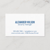 Cyber-Tech-Schloss-Logo | Sicherheit Visitenkarte (Rückseite)