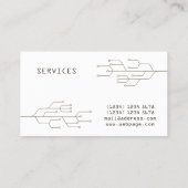 Cyber-Technologie-Kunstschablone Visitenkarte (Rückseite)