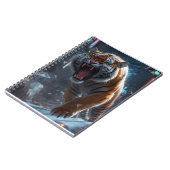 Cyber-Tiger-Brüll-Wandkunst Notizblock (Linke Seite)