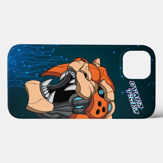 Cyber Tiger | Case-Mate iPhone Hülle (Rückseite (Horizontal))