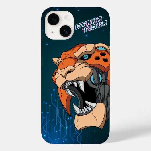 Cyber Tiger | Case-Mate iPhone Hülle (Rückseite)