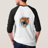 Cyber Tiger | Herren-3/4-Sieb-Raglan T-Shirt (Rückseite)