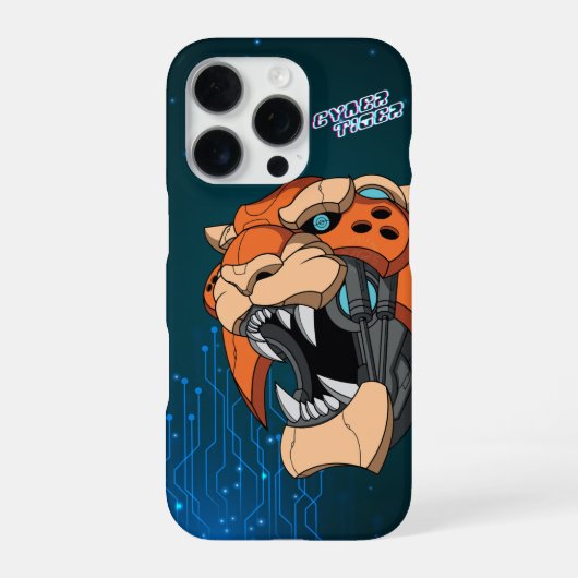 Cyber Tiger | iPhone Hülle (Rückseite)