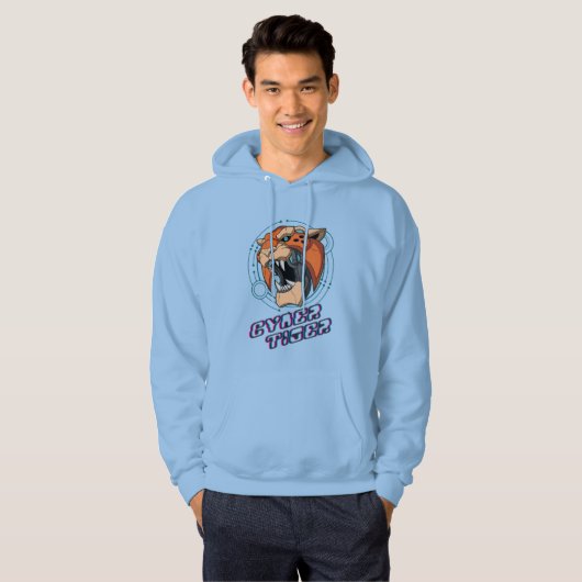 Cyber Tiger | Männer Hoodie (Vorne ganz)