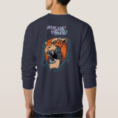 Cyber Tiger | Männer Sweatshirt (Rückseite)