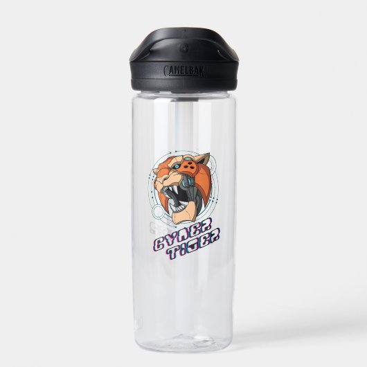 Cyber Tiger | Trinkflasche (Rückseite)
