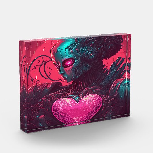 "Cyber Valentine" Design der Cybernetischen Frau Fotoblock (Links)